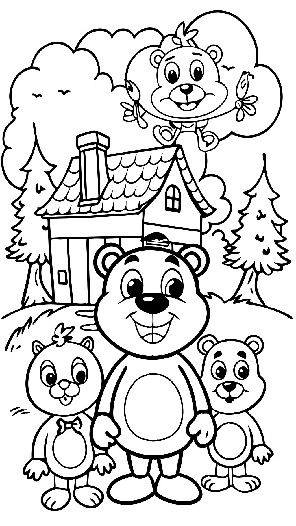 oso en las páginas para colorear de Big Blue House